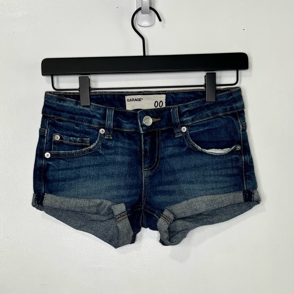 Garage Dark Wash Denim Shorts
